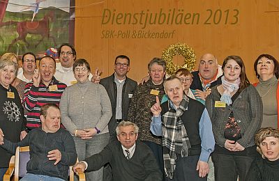 Gruppenbild bei der Feierstunde der SBK-Werkstätten