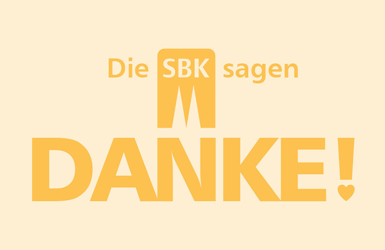 Texttafel Die SBK sagen Danke!